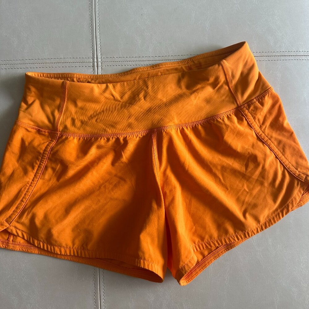 Orange Lululemon Shorts